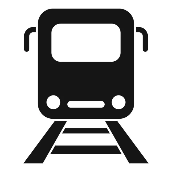 停止火车图标简单向量 地铁街区 月台站 — 图库矢量图片