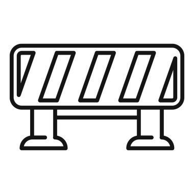 Demiryolu bariyeri ikon ana hat vektörü. Şehir merkezi. Seyahat bileti.