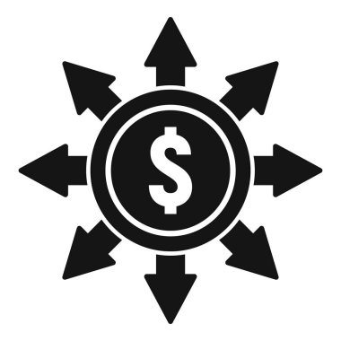 Küresel para simgesi basit bir vektör gönder. Nakit aktar. Cep telefonu çevrimiçi