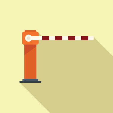 Güvenlik kapısı ikonu düz vektör. Geçiş işareti. Yol treni