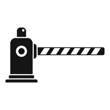 Flaş ışığı bariyeri simgesi basit vektör. Tren yolu. Kapalı dur