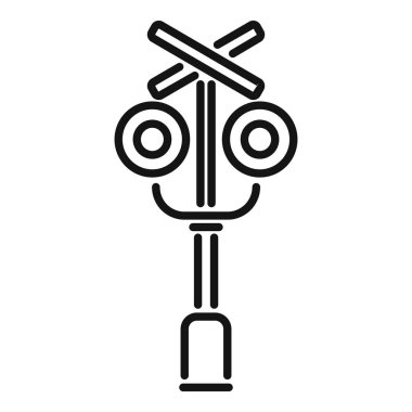 Hız dikkat ikonu ana hat vektörü. Geçiş işareti. Kontrol ışığı