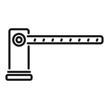 Bariyer simgesi ana hat vektörü. Güvenlik kapısı. Trafik durdu.