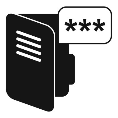 Dizin gizlilik simgesi basit vektör. Veri koruması. Bilgi güvenli