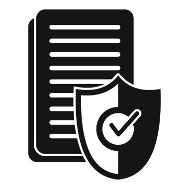 Gizlilik belgesi simgesi basit bir vektör. Kişisel veriler. Ağ verisi