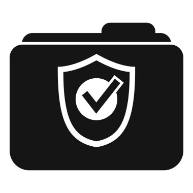 Dizin gizlilik simgesi basit vektör. Veri güvenliği. Kalkan siber