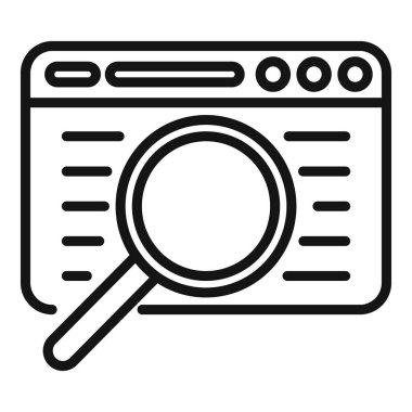 Web güvenlik ikonu ana hatları vektörü. Veri gizliliği. Güvenli kişisel