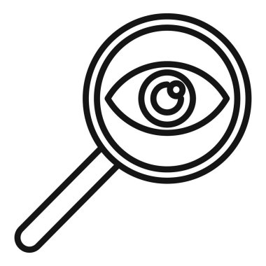 Kişisel gizlilik ikonu ana hatları vektörü. Veri koruması. Özel hayat