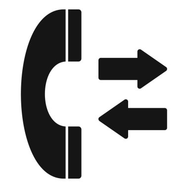 Çağrı simgesi basit vektörüne cevap ver. Müşteriyle bağlantı kur. E- posta bilgileri