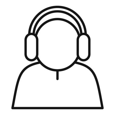 Yardımcı ikon ana hatlı vektörü arayın. Müşteri kontağı. E- posta bilgileri