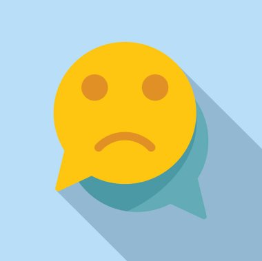 Sohbet ikonu düz vektöründen nefret ediyorum. Sosyal medya. Negatif kişi