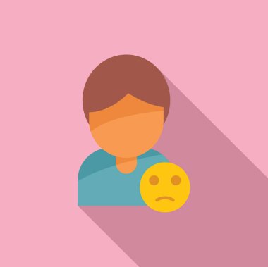 Ne yazık ki ikon düz vektörden hoşlanmıyor. Sosyal medya. Negatif facebook