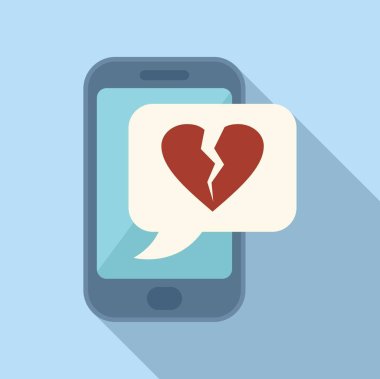 Telefon ikon düz vektörden hoşlanmıyor. Sosyal medya. Negatif kişi