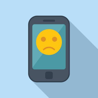 Akıllı telefon ikon düz vektöründen hoşlanmıyor. Sosyal medya. Kişinin Facebook 'u