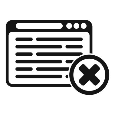 Web sevmeyen simge basit vektörü. Sosyal medya. Negatif kişi