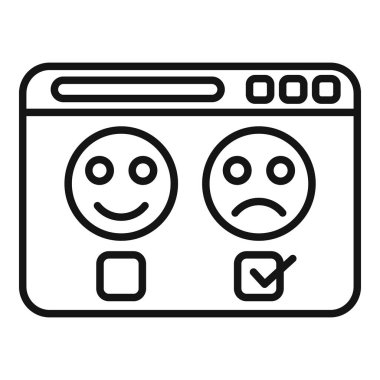 Simge dış hat vektörünü beğenmemeyi seç. Sosyal medya. Facebook Evet