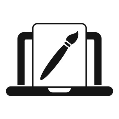 Laptop boyası simgesi basit bir vektör. Ui yaratıcı. Proje oluştur