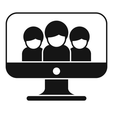 Video segment insanları basit vektör simgesi. Piyasa hedefi. Müşteri desteği