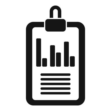 İş panosu simgesi basit vektörü. Piyasa hedefi. İnsan çizelgesi