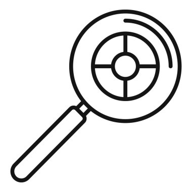 Parça pazar simgesi ana hatları vektörü. Müşteri çizelgesi. İş lideri