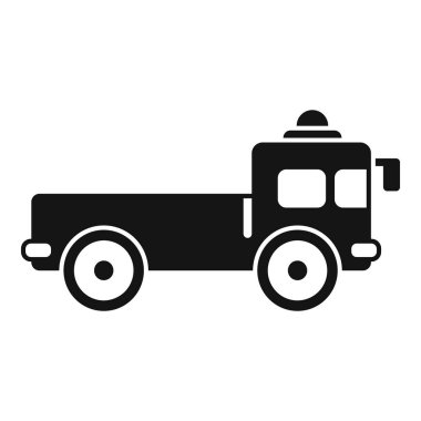 Havaalanı kamyon simgesi basit vektör. Yer desteği. Uçak desteği