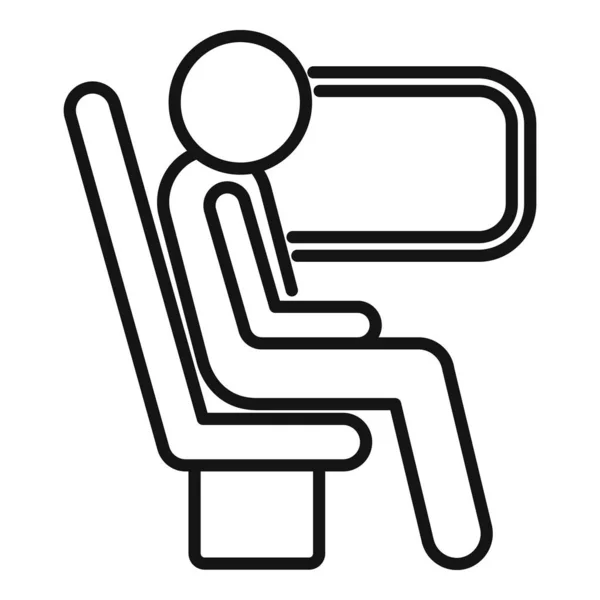 Snelheidstrein Passagier Icoon Omtrek Vector Metro Mensen Reisticket — Stockvector