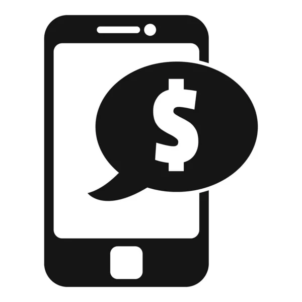 Значок Денежной Единицы Простой Вектор Онлайн Банк Мобильный Платеж — стоковый вектор