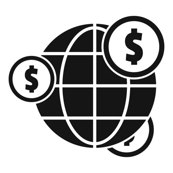 Icono Transferencia Dinero Global Vector Simple Envía Efectivo Banco Línea — Archivo Imágenes Vectoriales
