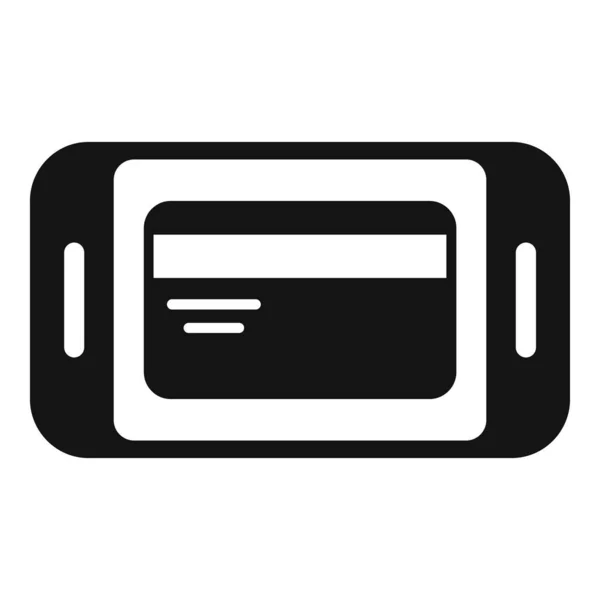 Online Ikona Kreditní Karty Jednoduchý Vektor Platba Hotově Obchodní Plat — Stockový vektor