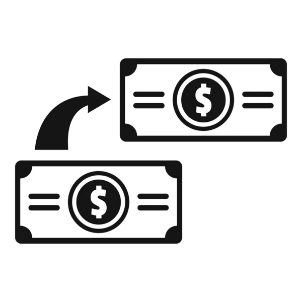 Ícone Transferência Dinheiro Vetor Simples Manda Dinheiro Móvel Online — Vetor de Stock
