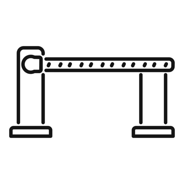 Automatischer Umrissvektor Für Barrieresymbole Zugsicherheit Torverkehr — Stockvektor