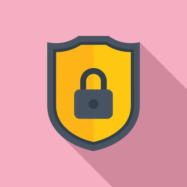 Bouclier Icône Confidentialité Vecteur Plat Protection Des Données Informations Sécurisées — Image vectorielle
