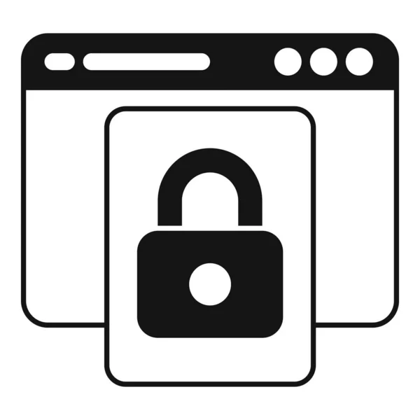 Icône Sécurité Web Vecteur Simple Confidentialité Des Données Cybersécurité — Image vectorielle
