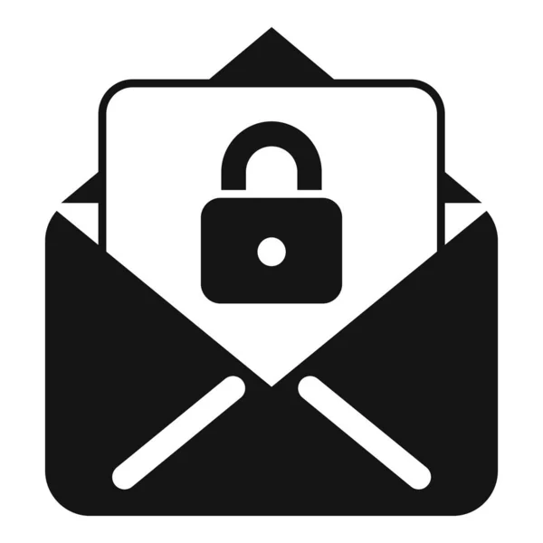 Ταχυδρομείο Εικονίδιο Ασφαλείας Απλό Διάνυσμα Προστασία Δεδομένων Ασφαλής Προσωπική — Διανυσματικό Αρχείο
