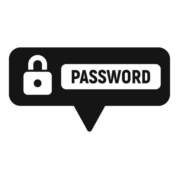 密码安全图标简单矢量 安全网络 帕德洛克盾牌 — 图库矢量图片