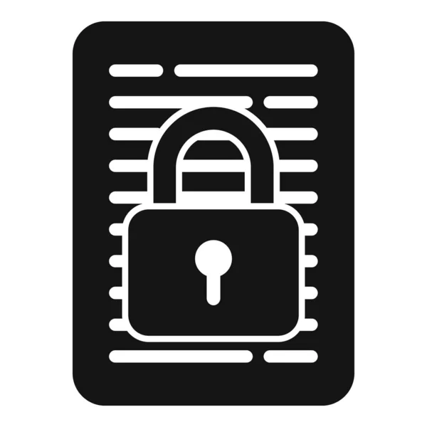 Documento Icono Privacidad Vector Simple Protección Datos Personal Seguro — Archivo Imágenes Vectoriales