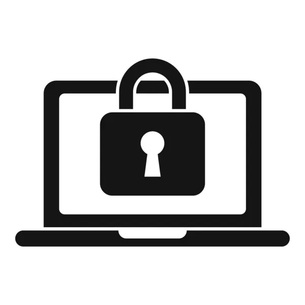 Vergrendeld Laptop Icoon Eenvoudige Vector Gegevensbeveiliging Computerveilig — Stockvector