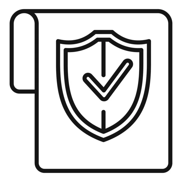 Umrissvektor Für Das Datensymbol Datenschutz Passwortsicher — Stockvektor