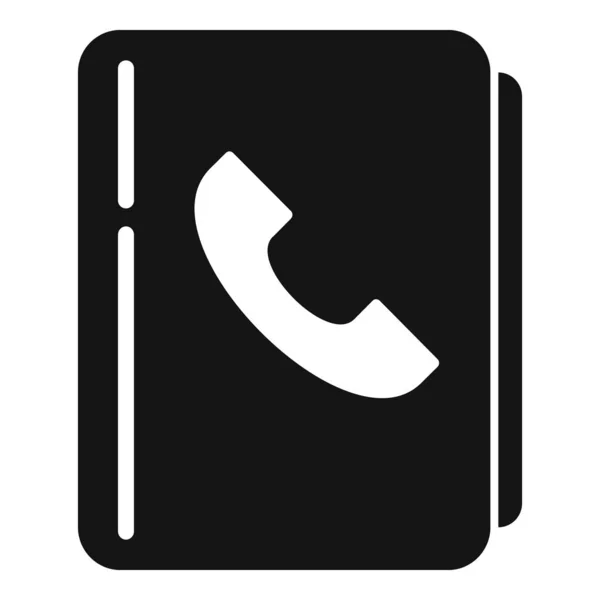 Ikona Książki Telefonicznej Prosty Wektor Telefon Kontaktowy Strona Klienta — Wektor stockowy