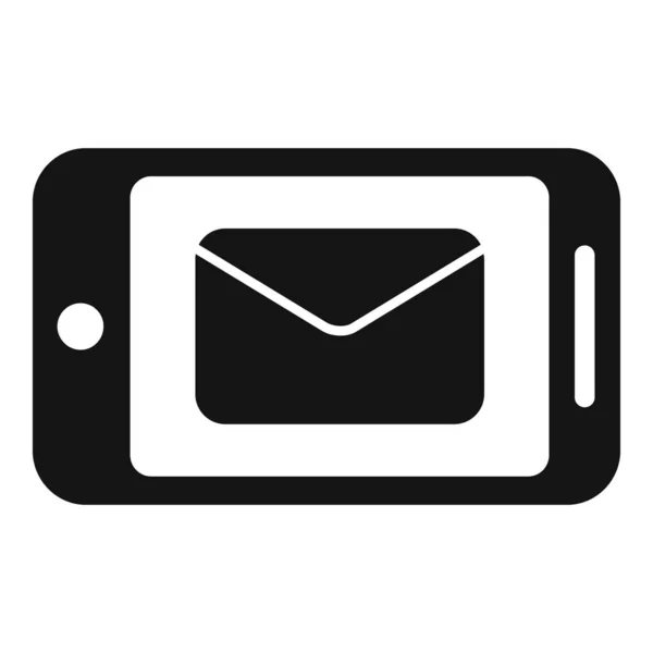 Telefoon Mail Icoon Eenvoudige Vector Neem Contact Informatie Online — Stockvector