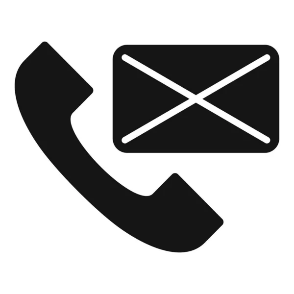 Appelez Icône Service Vecteur Simple Contactez Client Email Info — Image vectorielle