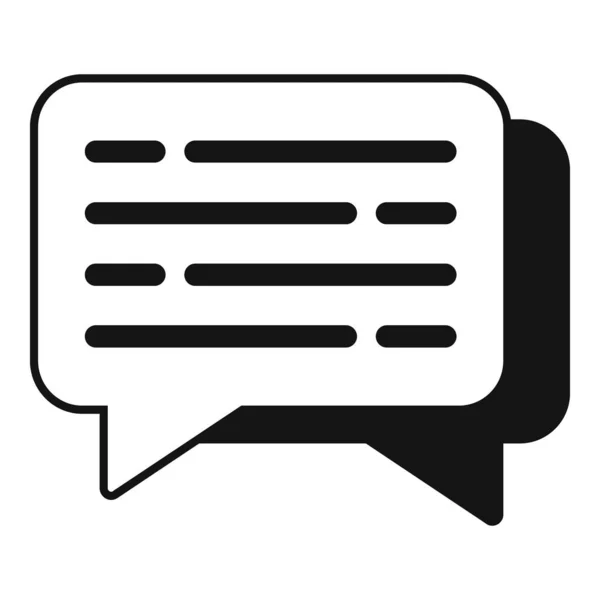 Appelez Chat Icône Vecteur Simple Page Contact Info Ligne — Image vectorielle