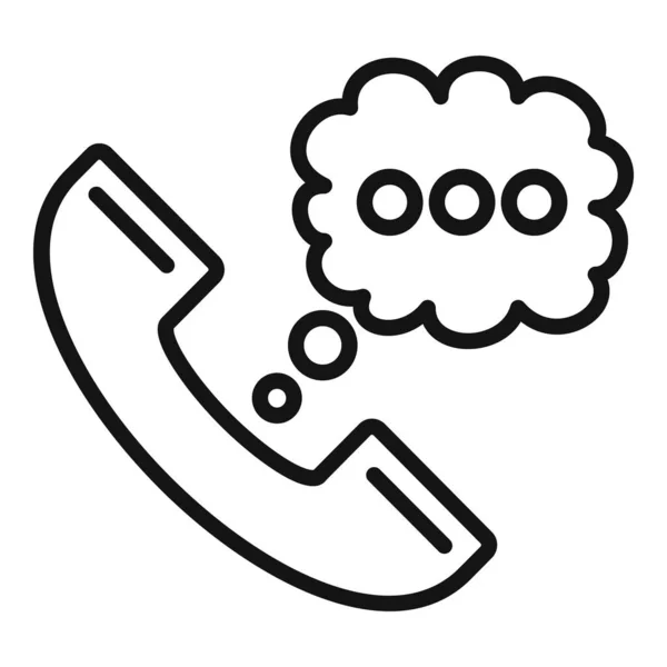 Telefonsamtal Ikon Skissera Vektor Kontakta Kund Postadress — Stock vektor
