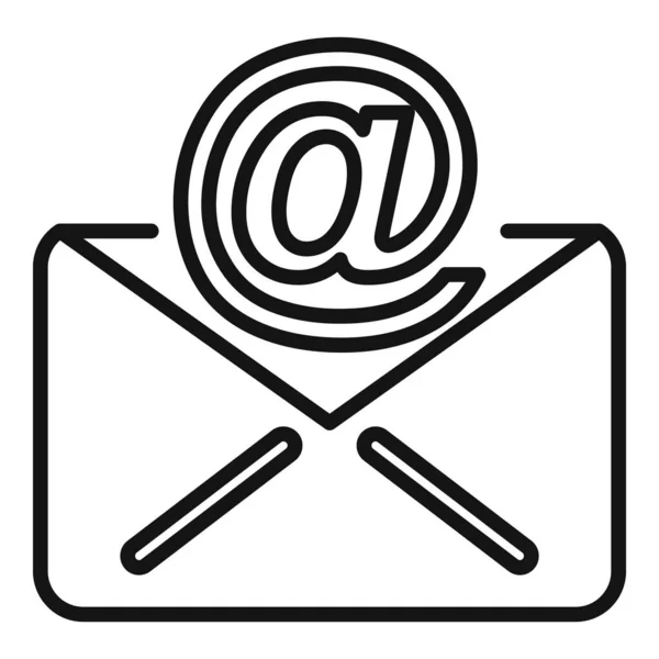 Enviar Vetor Contorno Ícone Email Chamada Contacto Informações Por Email — Vetor de Stock