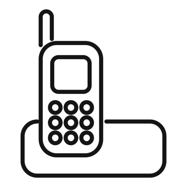 Telefone Suporte Ícone Contorno Vetor Liga Para Contacto Correio Página — Vetor de Stock