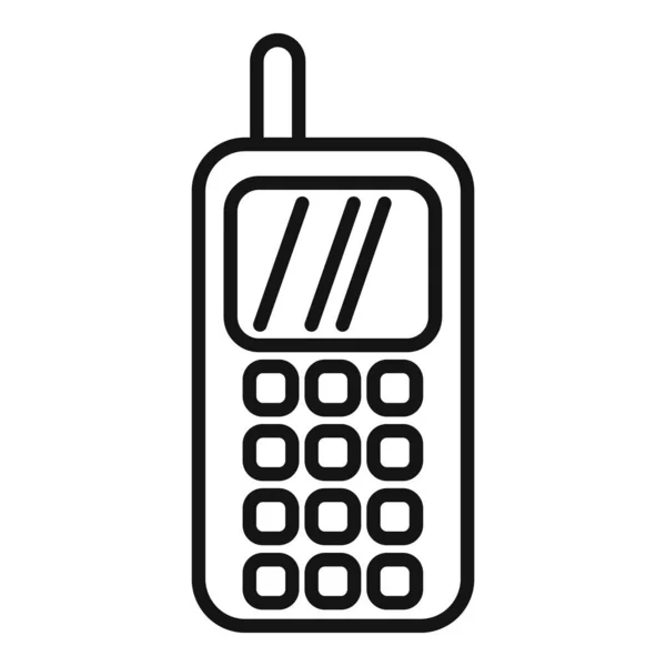 Taşınabilir Telefon Ikonu Ana Hatları Vektörü Bağlantı Çağrısı Sayfa Posta — Stok Vektör