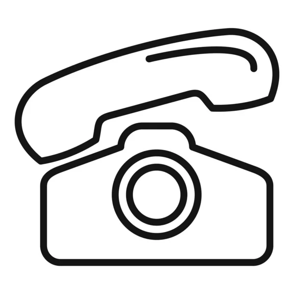 Teléfono Icono Contorno Vector Llamada Contacto Correo Electrónico Línea — Archivo Imágenes Vectoriales