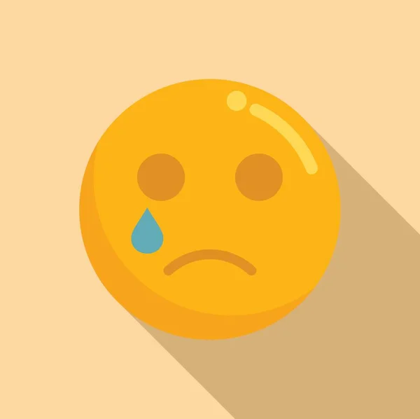 Cry Dislike Icon Flat Vector Social Media Negative Mistake — Stock Vector