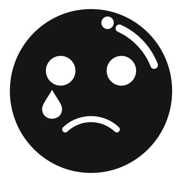 Weinen Abneigung Symbol Einfachen Vektor Soziale Medien Negativer Fehler — Stockvektor