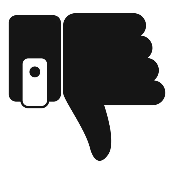 Иконка Большого Пальца Простой Вектор Социальные Сети Остановить Проверку — стоковый вектор